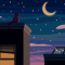 Purple Cat – City Night Live Wallpaper