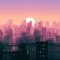Pixel Lofi City At Sunset Live Wallpaper