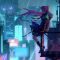 Anime Girl-Lonely In The City At Night Live Wallpaper