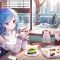 Anime Girl At Coffee Shop Live Wallpaper