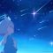 Anime Girl In A Starry Night Live Wallpaper