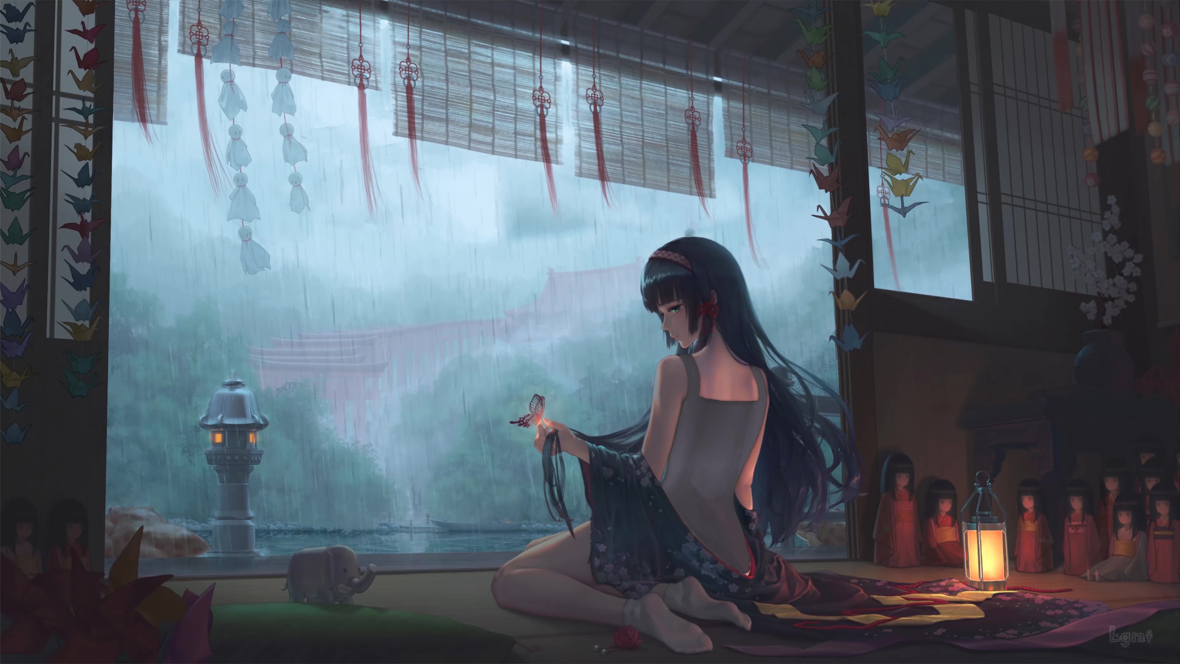 Anime Girl In A Rainy Day Live Wallpaper - HDLiveWall.com.