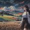 Anime Girl In The Paddy Field Live Wallpaper