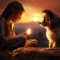 Golden Hour – Little Girl And Her Dog Live Wallpaper