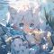 Cute Cat Anime Kid In Dreamy Water World Live Wallpaper