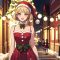 Anime Girl Dressed Santa Claus Live Wallpaper