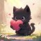 Cute Heart Kitty Live Wallpaper