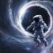 Astronaut With Black Hole Live Wallpaper