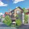 Anime Street Corner In Spring Blossoms Live Wallpaper