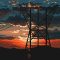 Power Poles In Sunset Live Wallpaper